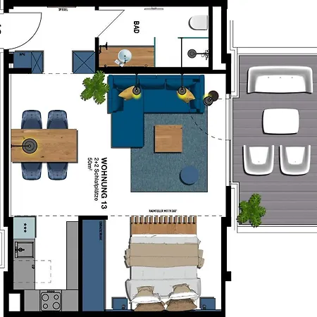 Appartement Seebruecke - 1-raum-appartement Mit Balkon S13 Heringsdorf (Usedom)